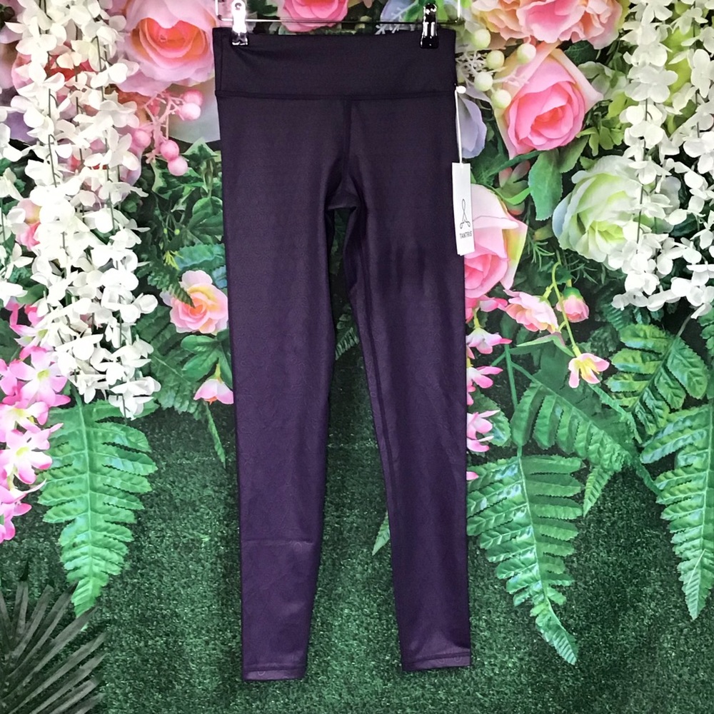 TANTRIS embossed ombré logo ankle legging